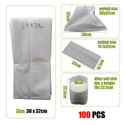 MUCIAKIE 100/50 bucăți saci îngroșați de pepinieră țesături degradabile nețesute saci de creștere agricultura grădină ghivece saci de copaci
