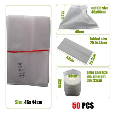MUCIAKIE 100/50 bucăți saci îngroșați de pepinieră țesături degradabile nețesute saci de creștere agricultura grădină ghivece saci de copaci