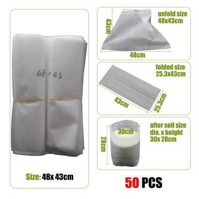 MUCIAKIE 100/50 bucăți saci îngroșați de pepinieră țesături degradabile nețesute saci de creștere agricultura grădină ghivece saci de copaci