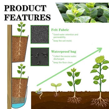 7 джоба Висящи градински чанти Gow Водоустойчиви вертикални стенни саксии за засаждане на растения Черна сеялка за отглеждане на зеленчуци Консумативи за градинарство