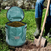 Pungă de gunoi de grajd PE de râme de 30L, sac de compost horticol pentru nutrienți de râme, sac de cultură a solului pentru creșterea legumelor, fructelor, ceaiului