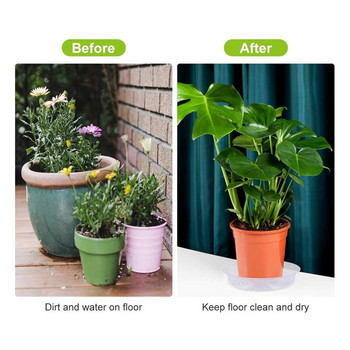 10 τμχ Διαφανές πιατάκι φυτών 8 ιντσών Πλαστικοί δίσκοι σταγόνων για φυτά εσωτερικού και εξωτερικού χώρου για να κρατάτε γλάστρα ζουμερής γλάστρας λουλουδιών