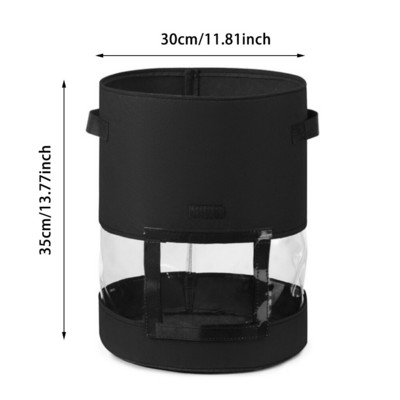 Sac de plantare de 7/10 galoane, țesătură nețesă, pentru cultivarea cartofilor de grădină, sac container pentru răsaduri de legume, instrument de creștere a semințelor de plante în ghiveci