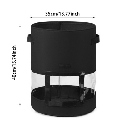 Sac de plantare de 7/10 galoane, țesătură nețesă, pentru cultivarea cartofilor de grădină, sac container pentru răsaduri de legume, instrument de creștere a semințelor de plante în ghiveci