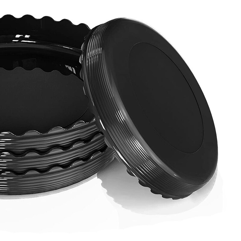 Geriausia augalų lėkštė, 6 pakelių plastikiniai augalų padėklai, augalų vandens surinkimo padėklas, gėlių vazonų lėkštė, skirta viduje ir lauke, juoda