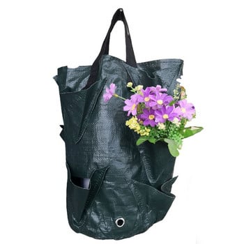 3 γαλόνια Strawberry Plant Grow Bag Garden Hanging Flower Outdoor Domato Container Multi-mouth bags Plant Pot Garden supplies