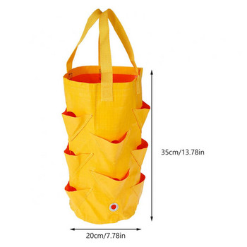 3 γαλόνια Strawberry Plant Grow Bag Garden Hanging Flower Outdoor Domato Container Multi-mouth bags Plant Pot Garden supplies