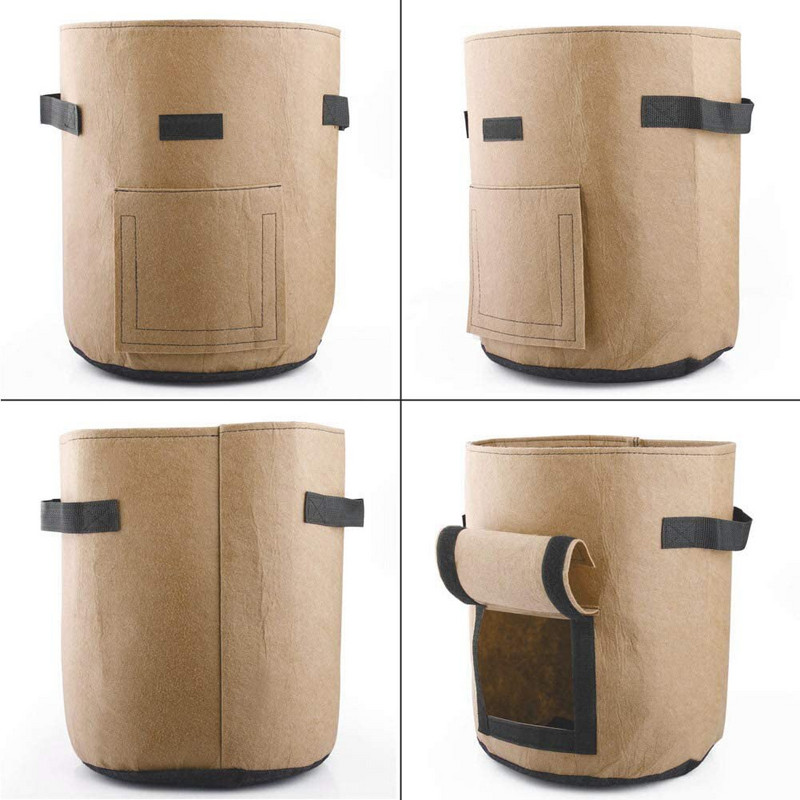 Saci de cultivare a plantelor de 5/7/10 galoane, flori de grădină, cartofi, pentru cultivarea legumelor, țesătură nețesă, ghiveci de grădinărit, instrumente de grădinărit