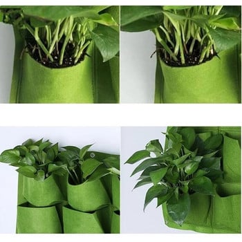 16/36/72 Pockets Home Garden Plant Pot Flower Hanging Green Grow Bags Planters Garden House Supplies Vertical Vegetable Living