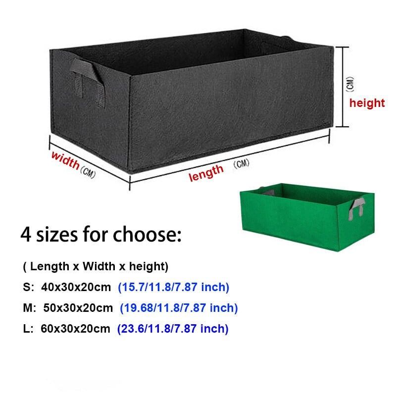 3 dimensiuni pătrate plantă legume sac de cultivare ghivece țesătură grădină flori grădinărit unelte de creștere legume saci de plantare legume oală respirabil