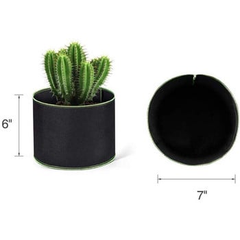 10 μεγεθών Gallon Grow Bag Black Thickening Fabric Nursery Pot Plant Pouch Root Container Flower Planter DIY Potato Gardening