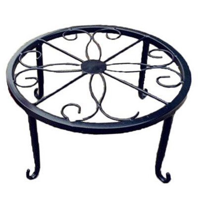 Стойка в саксия от ковано желязо Поставка за саксии Поставка Стойка Basion Витрина Рафт Градинско растение Поставка за цветя Балкон Кръгла поставка за домашен декор