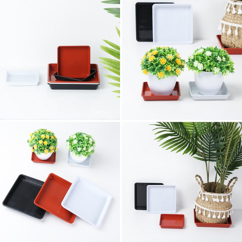 1 vnt. Sodo gėlių vazonai, patvarūs, patvarūs plastikiniai padėklai, lėkštės augalų lėkštutės lašeliniams padėklai viduje, lauke