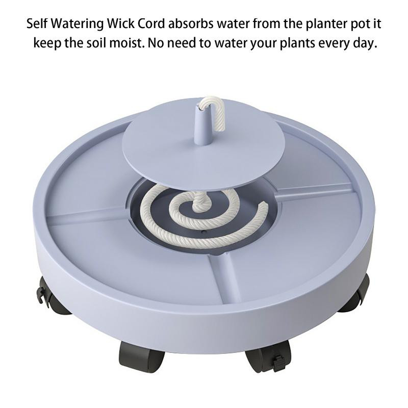 Planter Caddy kerekekkel Planter Caddy görgőkkel Víztartály Automatikus öntözés Kanóc kábel Növénytálca Gördülő növényállvány