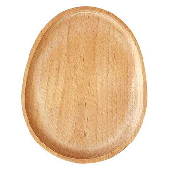 Лека дървена чиния с плодове Домакинска подложка за чаша Преносима подложка Дървена тава за домакинство Овален малък диск Издръжлив
