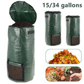 15/34 gallon kerti szerves komposzt zacskók Környezetvédelmi szerves hulladék zsák Hulladékelhelyezés Komposztáló zsák PE komposztzsák