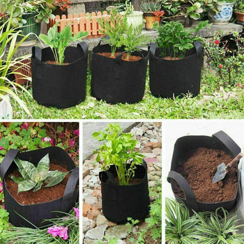 Υπαίθρια κηπουρική Fabric Grow Plant Pot 3/5/7 Gallon Grow Bag Felt Vegetable Growing Planter Εργαλεία κήπου Γλάστρες φύτευσης λουλουδιών