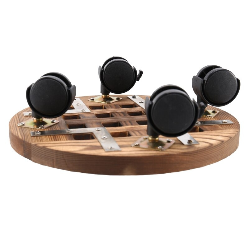 25 cm medinis gėlių vazonas, nuimamas padėklas, augalo laikiklio stovas su ratukais sodintuvo gėlių vazonų perkėlimo vežimėlio lėkštė