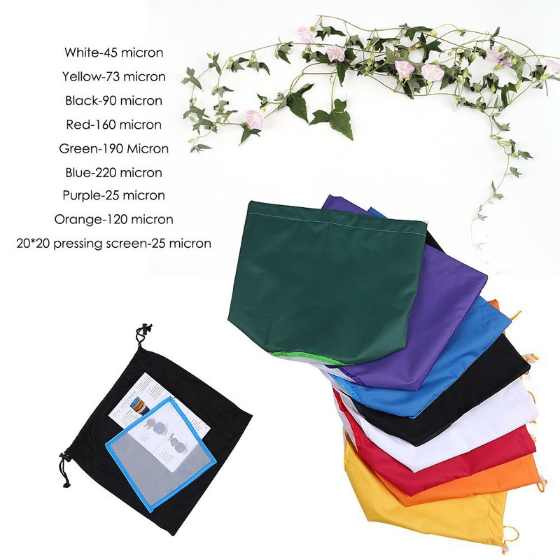 8/5/4db Szűrőtáska Buboréktáska Kerti termesztőtáska Ice Hash Gyógynövényes zacskók Esszenciaelszívó készlet Extrakciós ültetési termesztőtáskák háló