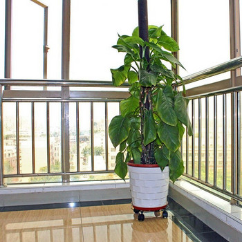 Μεταλλικό φυτό Βάση τρόλεϊ για γλάστρα σε ρόδες Εργαλεία κήπου εσωτερικού χώρου για το σπίτι (2-συσκευασία)