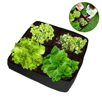 4/6Grids Φυτεύοντας Τσάντα Felt Planter Grow Bags Φύτευση φυτικών σπορόφυτων Τσάντες καλλιέργειας Γλάστρες κήπου Τσάντα φυτών λαχανικών Τσάντα κήπου