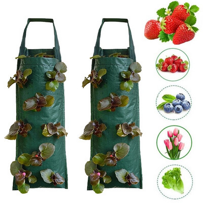 Hanging Grow Bag Strawberry Flower Planter Pots Κάθετη Γλάστρες Κήπου Φύτευση λαχανικών Αξεσουάρ εσωτερικού χώρου εξωτερικού κήπου