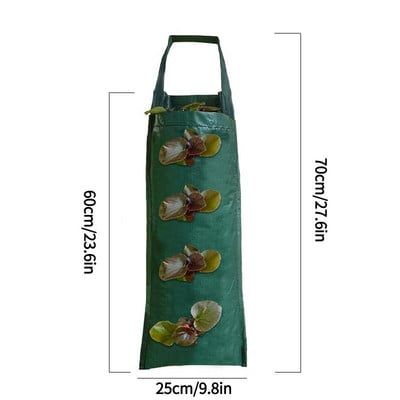 Sac de cultivare agățat Ghive de jardinier de flori de căpșuni Ghive de plantat de legume de grădină verticală Accesorii de grădină de interior în aer liber