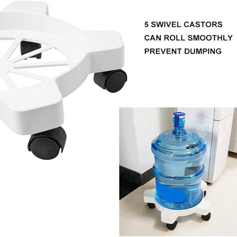 Cărucior pentru tobe rezistente de 5 galoane cu 5 roți pivotante Tambur cu o capacitate de 70 lb pentru ghivece și găleți cu diametru de 11 inchi