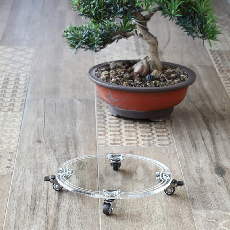 Nuimamas augalų stovas gėlių vazonų dėklas su universaliu ratu, sunkiasvoris susukamas vazoninis stovas, lauko balkono sodo įrankis