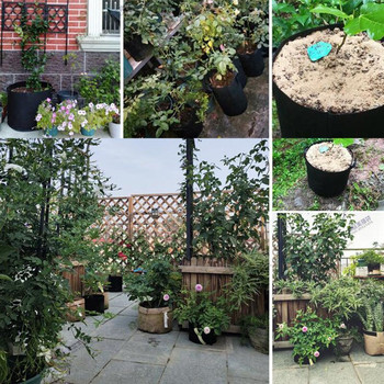 1 γαλόνι τσάντες ανάπτυξης φυτών Εργαλεία κήπου Υφασμάτινη γλάστρα Jardim Home Gardening Flowers Plant Growing Grow 1/5pcs