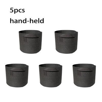Saci de cultivare a plantelor de 1 galon Unelte de grădină Oală de țesătură Jardim Grădinărit acasă Flori Cultură de plante Creștere 1/5 buc