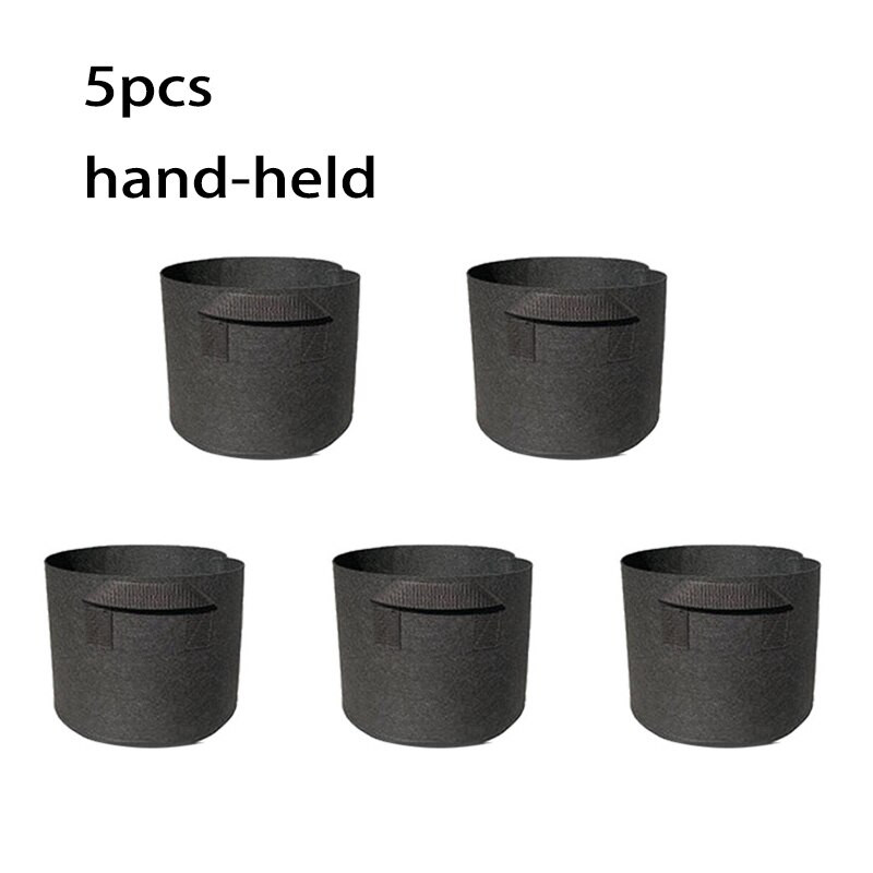 Saci de cultivare a plantelor de 1 galon Unelte de grădină Oală de țesătură Jardim Grădinărit acasă Flori Cultură de plante Creștere 1/5 buc