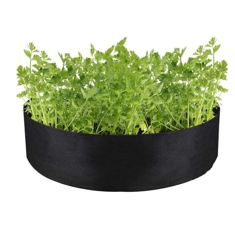 ÚJ kerti ágy Kerek ültetési konténer Növesztő táskák Légáteresztő filc szövet ültető edény jardinhoz Függőleges növények faiskolai edény