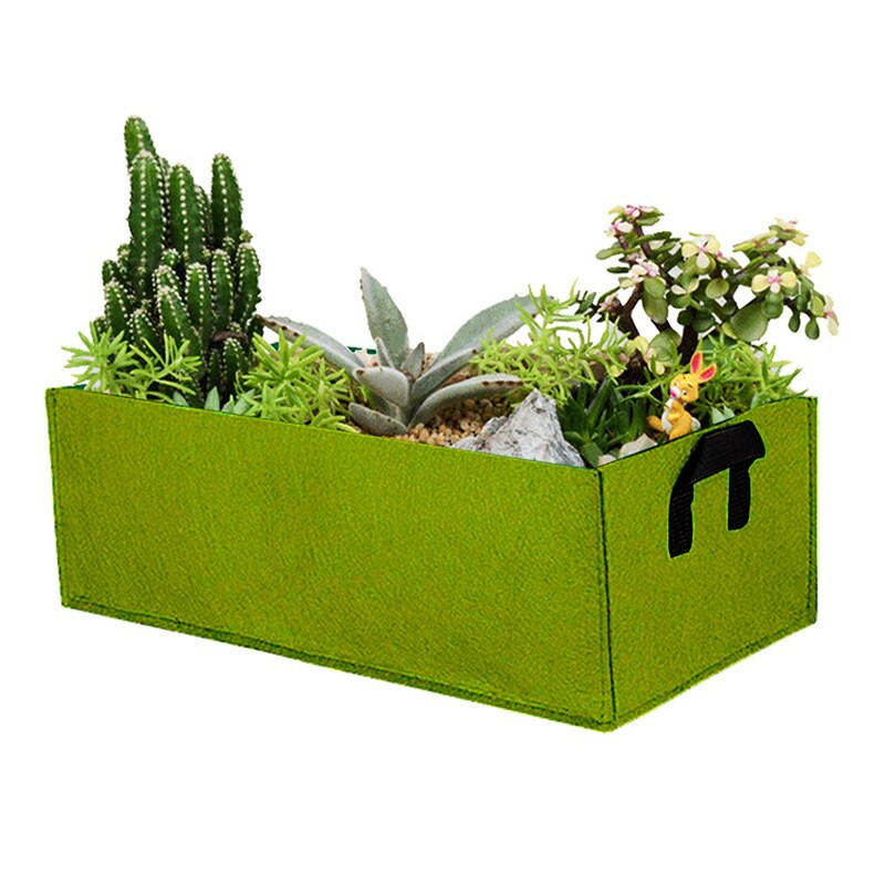 Stačiakampis sodinimo vazonas medelynui Lauko sodo auginimo maišeliai sutirštintas veltinis daržovių šiltnamio sodinimo konteineris didelis augalų vazonas