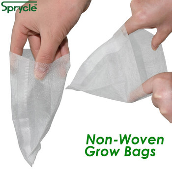 SPRYCLE 50-100 БР. Торбички за отглеждане на разсадници Отглеждане на разсад Биоразреждаеми тъкани Саксии за растения Аерация Екологично засаждане Bgs Farm