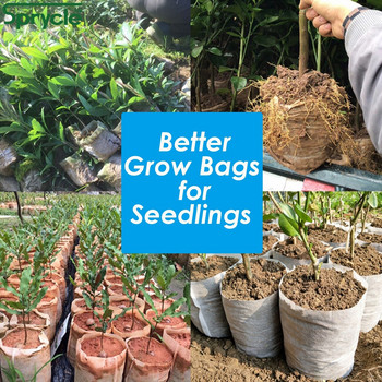 SPRYCLE 50-100 ΤΕΜ. Grow Bags Nursery Growing Seedling Bioderable Fabric Plant Pots Aeration Φιλικό προς το περιβάλλον Φύτευση Bgs Farm