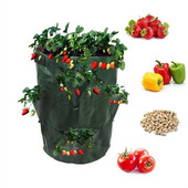 Több zsebes kerti eper ültető táska 5/7/10 gallon burgonya paradicsom termesztő táskák gyógynövényekhez Virág Erkélyek Gyümölcsültető