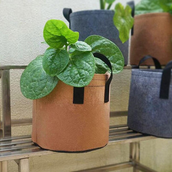 2 5 7 10 γαλόνι Grow Bags Φρούτα πατάτας ντομάτα Υφασμάτινες γλάστρες Φύτευση σπιτιών Εργαλεία κήπου για φυτά εξωτερικού χώρου