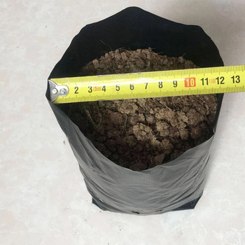 100Pcs Λεπτές πλαστικές τσάντες φυτωρίου PE Τσάντες φυτών Grow υφασμάτινες γλάστρες με αναπνέουσες οπές για προμήθειες κήπου στο σπίτι