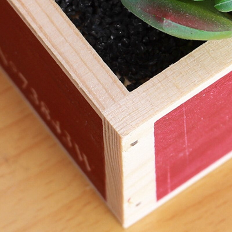 etro Jardinier de flori de grădină din lemn, ghiveci suculent respirabil, dreptunghiular, cutii de afișare pentru plante, birou, case decorative, N1HF