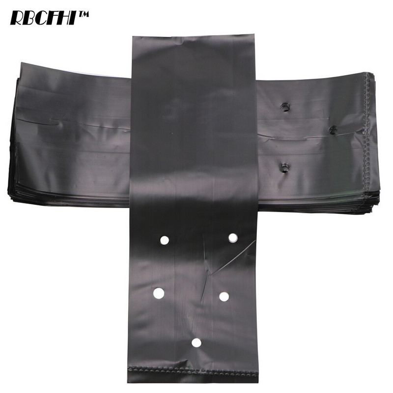 RBCFHI PE aplinkosaugos juodo plastiko kvėpuojantys anti-UV medelynų krepšiai Žemės ūkis Sodininkystė Sodmenų auginimas Auginti Dirvožemio maišai