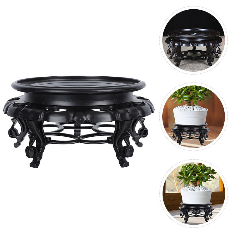 Standflower Base Bonsai Resin Riser Pot Display Vetőgép Polc Raklap Mozgatható Dolly Állványok Lant Tálcák Padló Dekoratív Beltéri
