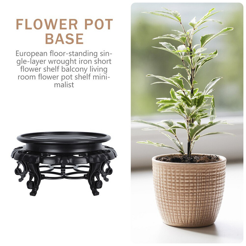 Standflower Base Bonsai Resin Riser Pot Display Vetőgép polc Raklap Mozgatható Dolly Állványok Lant Tálcák Padló Dekoratív Beltéri