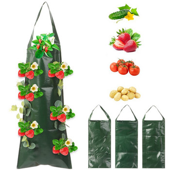 Αντίσταση Γλάστρες Καλλιέργειας Πολλαπλών Θυλάκων Κάθετη Φύτευση Προμήθειες Κήπου Κρεμαστή τσάντα καλλιέργειας φράουλας