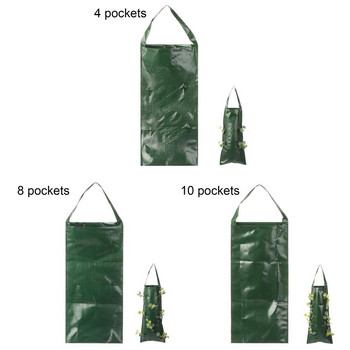 Саксии за култивиране на устойчивост Много джобове Вертикално засаждане Градински консумативи Сеялка за ягоди Висяща чанта за отглеждане