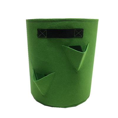 Új 5/7/10 gallon eper ültető táska Otthoni Kerti szerszámok Burgonya zöldség Jardin palántatermesztő zsákok Kerek filc virágültető