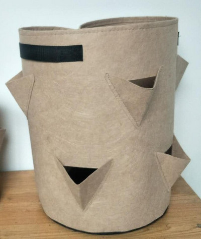 Új 5/7/10 gallon eper ültető táska Otthoni Kerti szerszámok Burgonya zöldség Jardin palántatermesztő zsákok Kerek filc virágültető