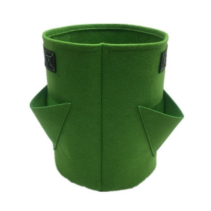 Új 5/7/10 gallon eper ültető táska Otthoni Kerti szerszámok Burgonya zöldség Jardin palántatermesztő zsákok Kerek filc virágültető