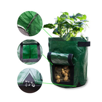 PE чанта за сеялка Чанти за отглеждане на картофи Стена Вертикална градина Висящи цветя Зеленчуци Растения Джобове за торбички Градински консумативи