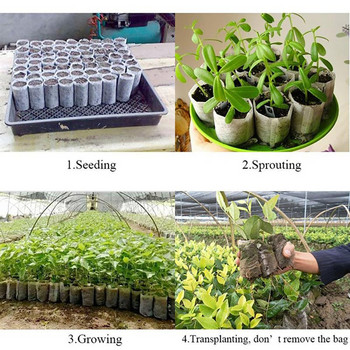 2000 τμχ/παρτίδα Βιοαποικοδομήσιμες μη υφασμένες τσάντες φυτωρίου Τσάντες ανάπτυξης φυτών υφασμάτινες γλάστρες σπορόφυτου φιλικές προς το περιβάλλον Σάκοι φύτευσης αερισμού 2019